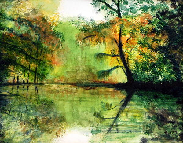 Waccamaw Poster featuring the painting Waccamaw River SC by Phil Burton
