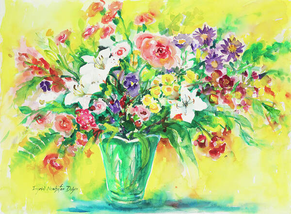Flowers Poster featuring the painting Watercolor Series 167 by Ingrid Dohm