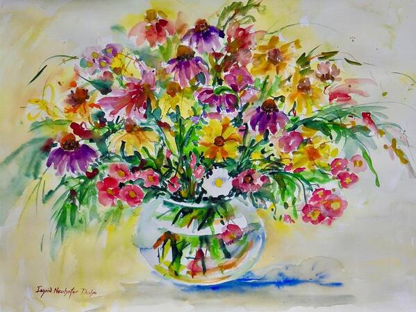 Flowers Poster featuring the painting Watercolor Series No. 255 by Ingrid Dohm
