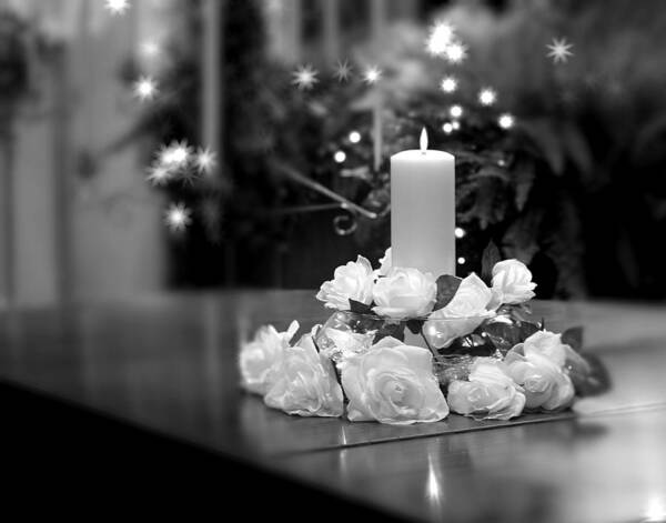 Arrangement Poster featuring the photograph Wedding Candle by Tom Mc Nemar