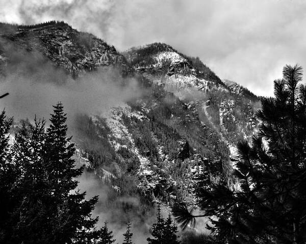 National Poster featuring the photograph Wenatchee National Forest Black and White 2 by Pelo Blanco Photo