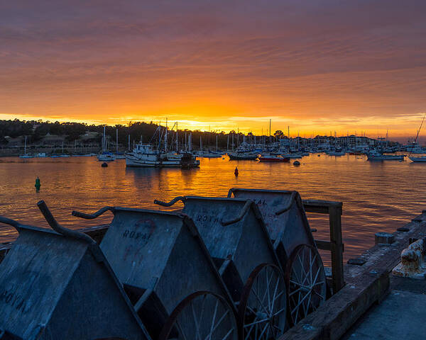 Monterey Poster featuring the photograph Wharf Sunset by Derek Dean