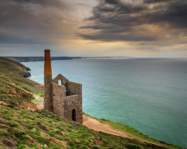 Wheal Coates Poster featuring the photograph Wheal Coates Sunset by Framing Places