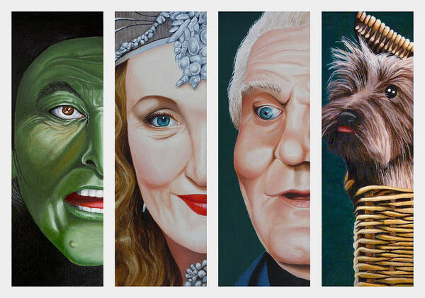 Wizard Of Oz Poster featuring the painting Wizard of Oz Set Two by Vic Ritchey