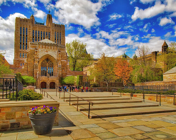 Yale University Poster featuring the photograph Yale University Sterling Library II by Susan Candelario