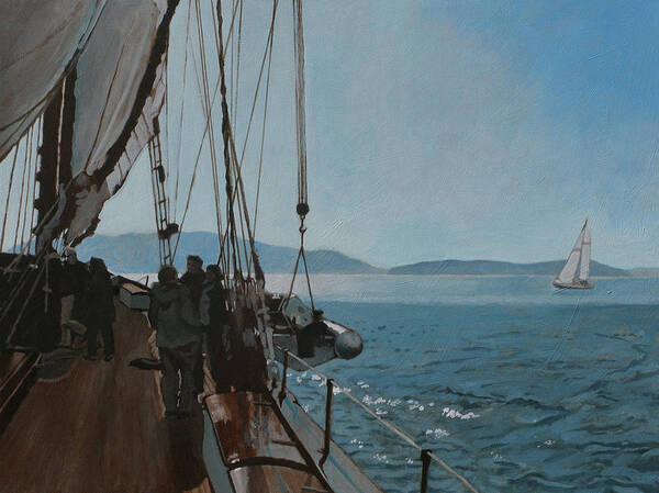Zodiac Poster featuring the painting Zodiac Under Sail by Robert Bissett