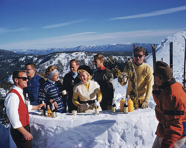 Skiing Poster featuring the photograph Apres Ski by Slim Aarons