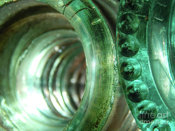 Insulators Poster featuring the photograph Vintage Green Glass Insulators by Phil Perkins