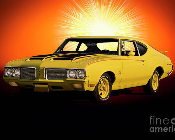 1970 Oldsmobile Cudlass Poster featuring the photograph 1970 Oldsmobile Cutlass Rally 350 by Dave Koontz