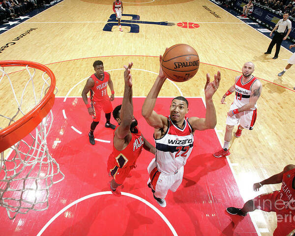 Otto Porter Jr Poster featuring the photograph New Orleans Pelicans V Washington by Ned Dishman
