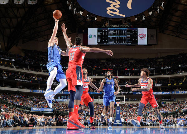 Nba Pro Basketball Poster featuring the photograph Washington Wizards V Dallas Mavericks by Glenn James
