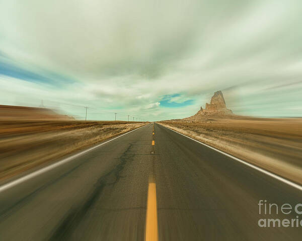 Arizona Poster featuring the photograph Arizona Desert Highway by Raul Rodriguez