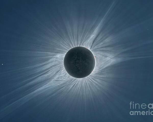Moon Poster featuring the photograph Total Solar Eclipse by Juan Carlos Casado (starryearth.com)/science Photo Library