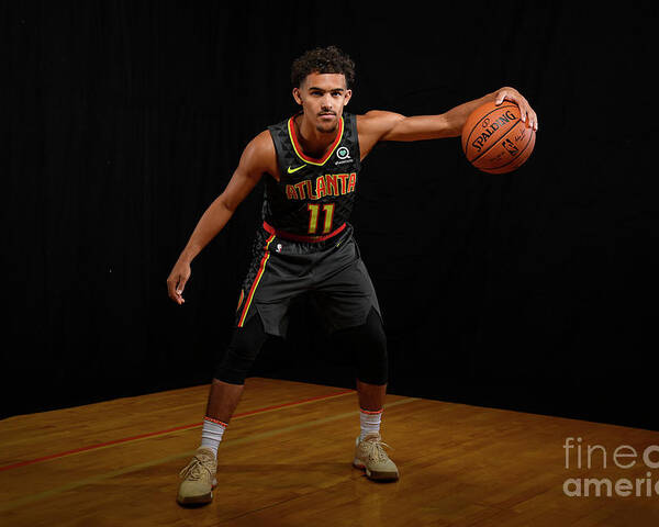 Trae Young Poster featuring the photograph 2018 Nba Rookie Photo Shoot by Brian Babineau