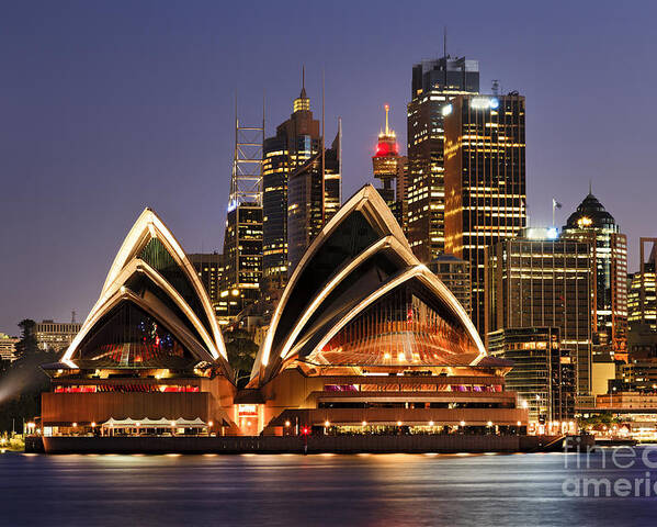 Harbour Poster featuring the photograph Australia Iconic Sydney City Landmarks by Taras Vyshnya