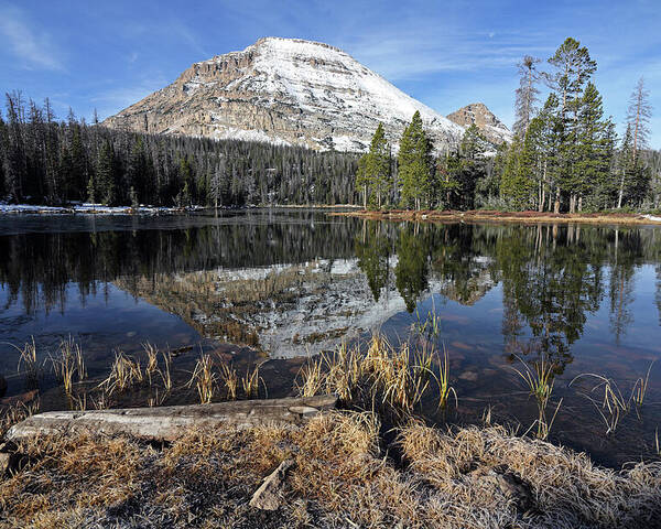 Utah Poster featuring the photograph Bald Mountain and Mirror Lake - Uinta Mountains, Utah by Brett Pelletier