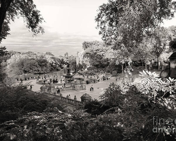 Impression Poster featuring the photograph Bethesda Fountain and Terrace, Central Park by Steve Ember