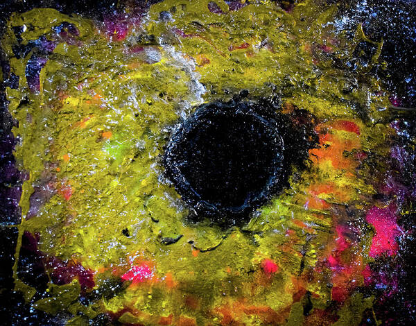 Sun Poster featuring the mixed media Black Hole Sun by Patsy Evans - Alchemist Artist