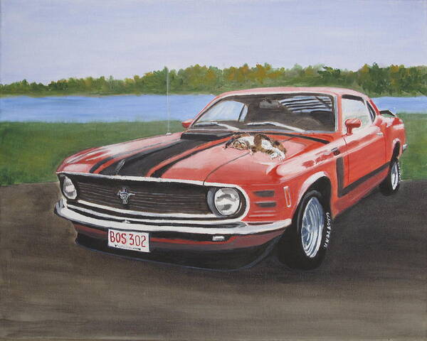 Boss 302 Poster featuring the painting Boss Kitty by Kathie Camara