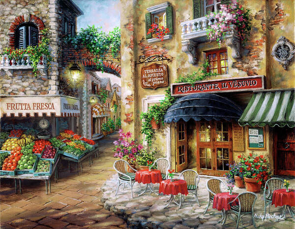 Buon Appetito Poster featuring the painting Buon Appetito by Nicky Boehme