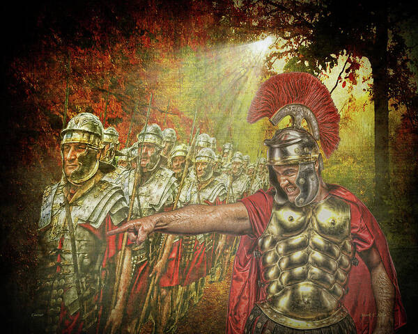Caesar Poster featuring the digital art Caesar by Mark Allen