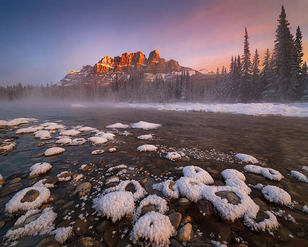 Castle Poster featuring the photograph Castle Mountain by Donald Luo