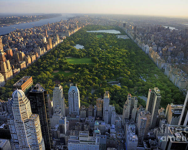Usa Poster featuring the photograph Central Park Aerial View Manhattan by T Photography