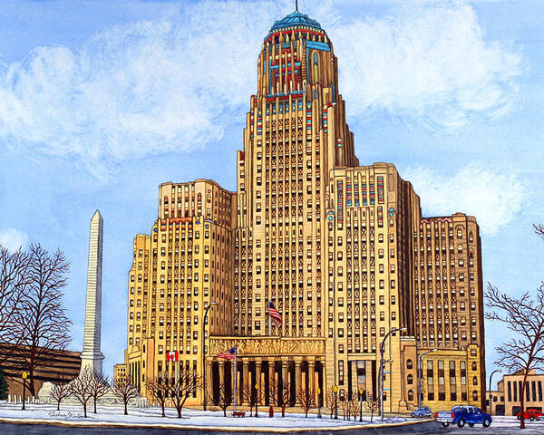 Reduktion Situation Furnace City Hall, Buffalo, Ny Poster by Thelma Winter - Fine Art America