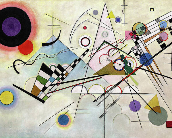 Kandinsky Composition Poster featuring the painting Composition 8 - Komposition 8 by Wassily Kandinsky