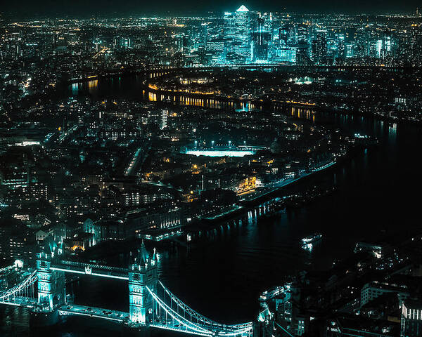 Landscape Poster featuring the photograph Cyberpunk London - I by Colvin “shutterlore” Chen
