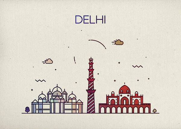Delhi skyline Cut Out Stock Images & Pictures - Alamy