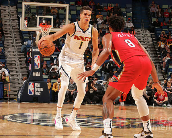 Michael Porter Jr Poster featuring the photograph Denver Nuggets V New Orleans Pelicans by Layne Murdoch Jr.