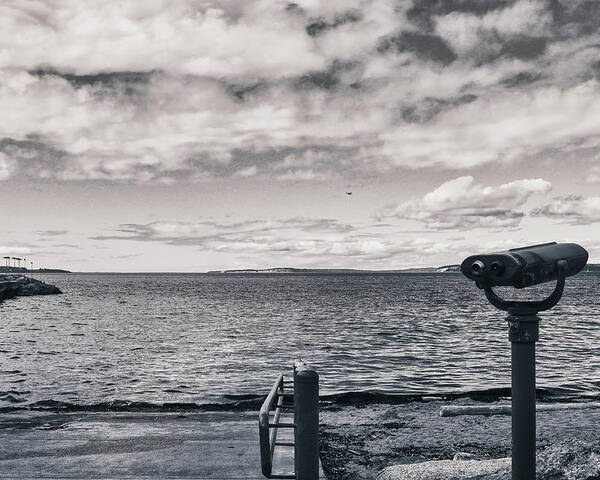 Black And White Poster featuring the photograph Edmonds Beach in Black and White by Anamar Pictures