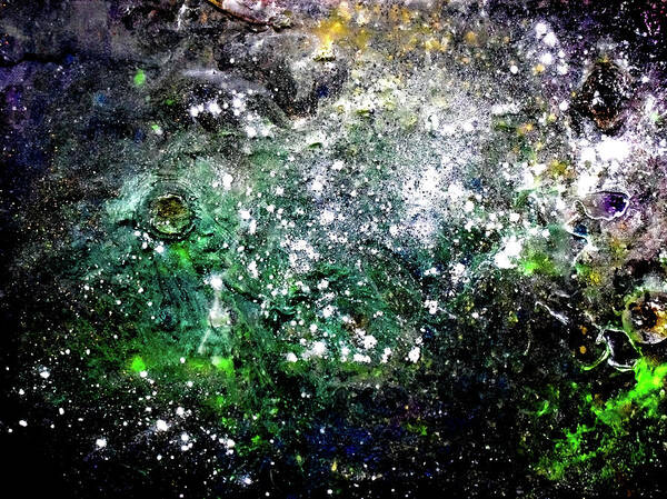 Space Poster featuring the photograph Emerald Nebula by Patsy Evans - Alchemist Artist