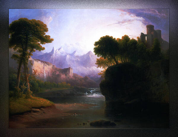 Fanciful Landscape Poster featuring the painting Fanciful Landscape By Thomas Doughty by Rolando Burbon