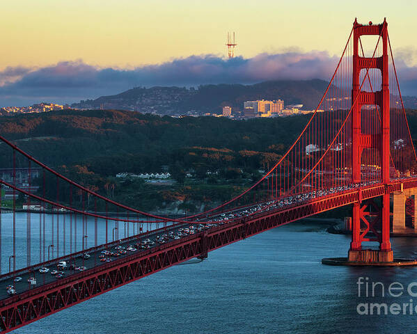 San Francisco Poster featuring the photograph Golden Gate Bridge From Marin Headlands by Doug Sturgess