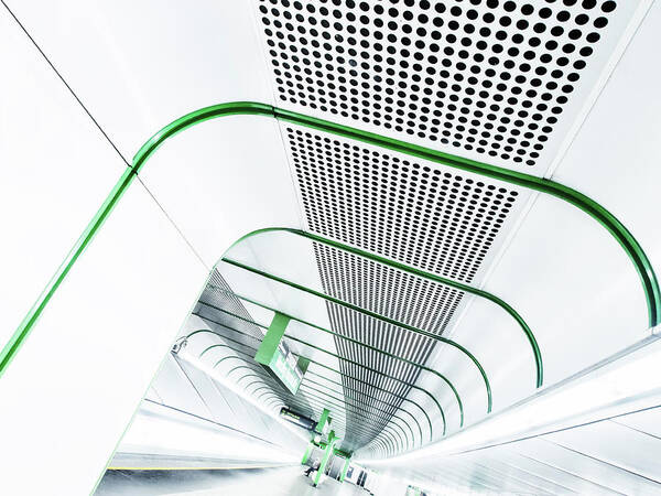 Architecture Poster featuring the photograph Green Line by Dragan Jovancevic