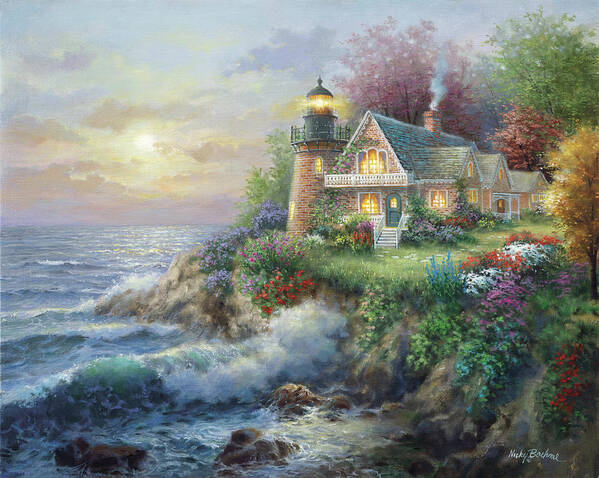 Guardian Of The Sea Poster featuring the painting Guardian Of The Sea by Nicky Boehme