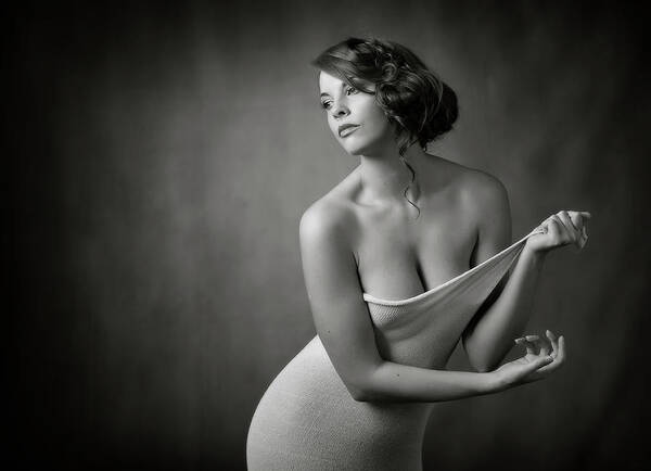 Fine Art Nude Poster featuring the photograph Hollie by Ross Oscar