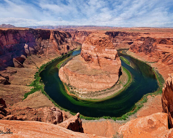 Arid Climate Poster featuring the photograph Horseshoe Bend on the Colorado River by Jeff Goulden