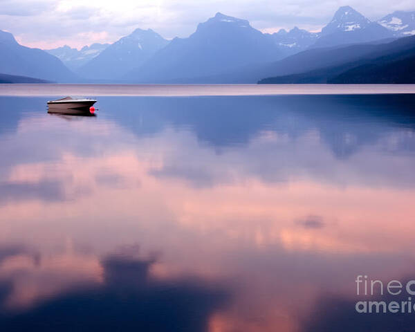 Atmosphere Poster featuring the photograph Lake Mcdonald by Yao Li Photography