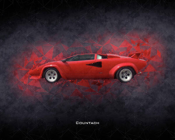 Lamborghini Countach Poster featuring the digital art Lamborghini Countach by Airpower Art