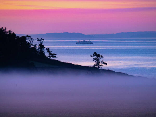 Ferry Poster featuring the photograph Magical Morning Commute by Leslie Struxness
