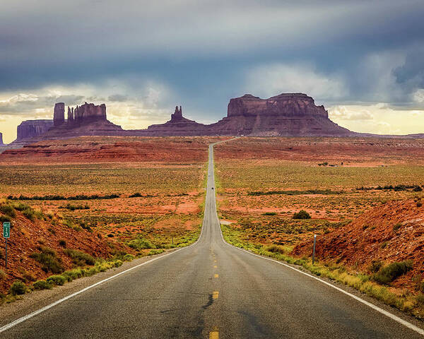 Scenics Poster featuring the photograph Monument Valley by Posnov