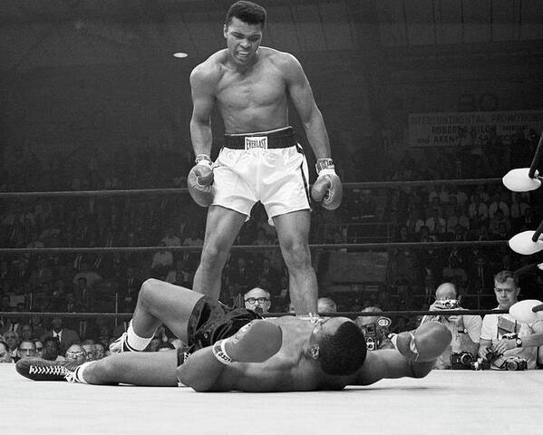 Heavyweight Poster featuring the photograph Muhammad Ali Taunting Sonny Liston by Bettmann