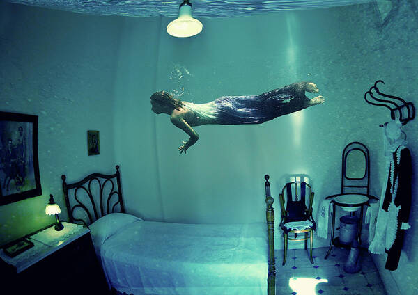 Water Poster featuring the photograph My Dream Over The Bed by Vessela Banzourkova