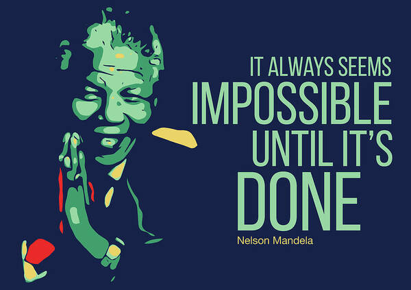 Gylden Demokrati Kommandør Nelson Mandela Poster by Greatom London - Fine Art America