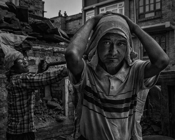 Dark Poster featuring the photograph Nepal After Earthquake by Haitham Al Farsi