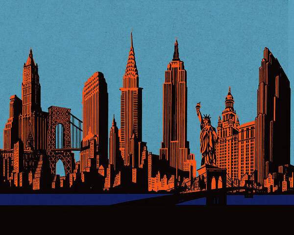 Big City Skyline Drawing Stock Vector | Adobe Stock