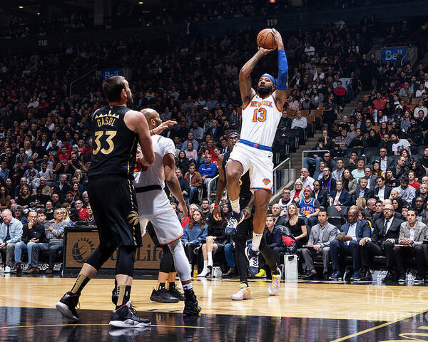 Marcus Morris Sr Poster featuring the photograph New York Knicks V Toronto Raptors by Mark Blinch